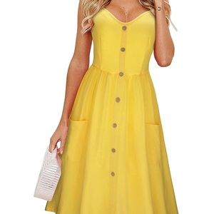 Yellow. size small.  summer dress